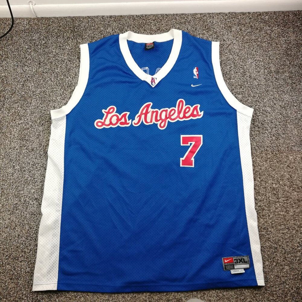Vintage 2002 Los Angeles Clippers Jersey Nike Lamar Odom Swingman Mens 3XL
